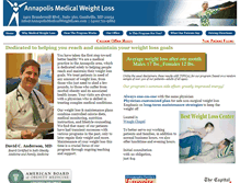 Tablet Screenshot of annapolismedicalweightloss.com